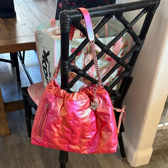 Paris Hilton Handbags - Paris Hilton Vibrant Pink Satin Women's Bag